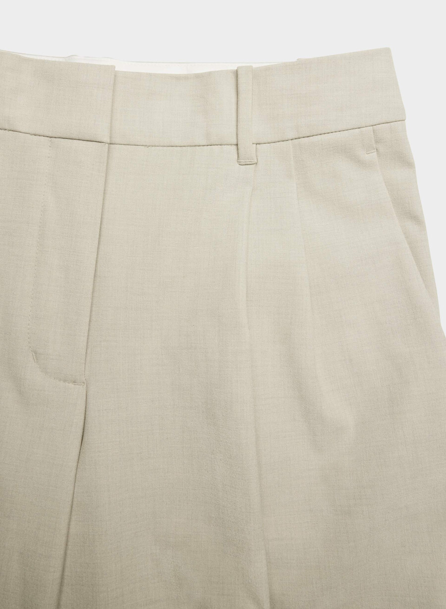 pantalonii the effortless pant cu talie mică - ressential light heather matte pearl