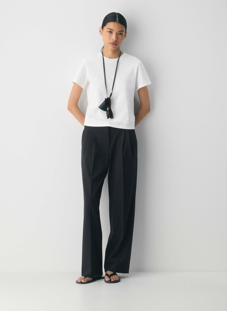 pantalonii the effortless pant cu talie mică - ressential light ls st dk nt nvymt pr