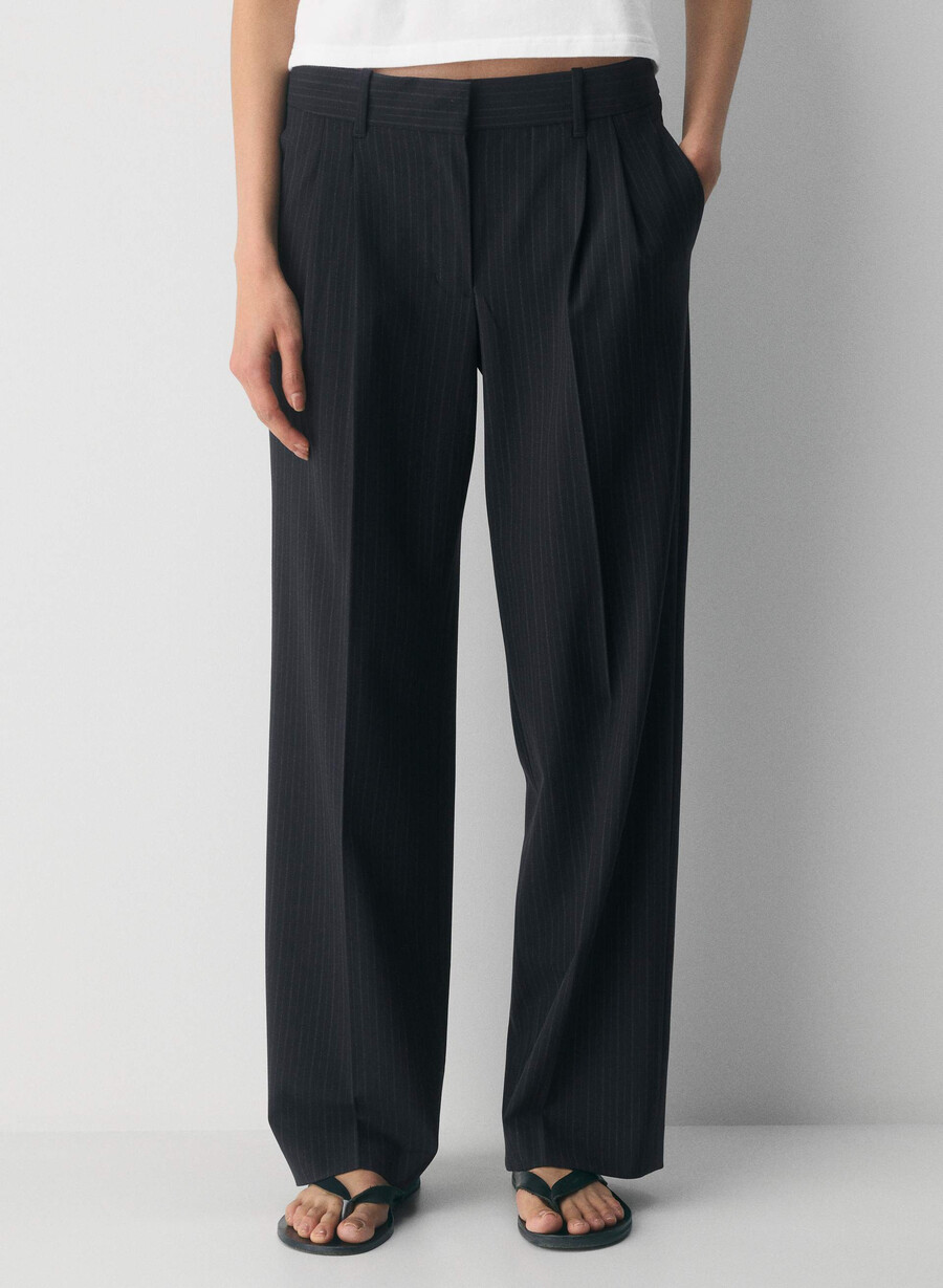 pantalonii the effortless pant cu talie mică - ressential light ls st dk nt nvymt pr