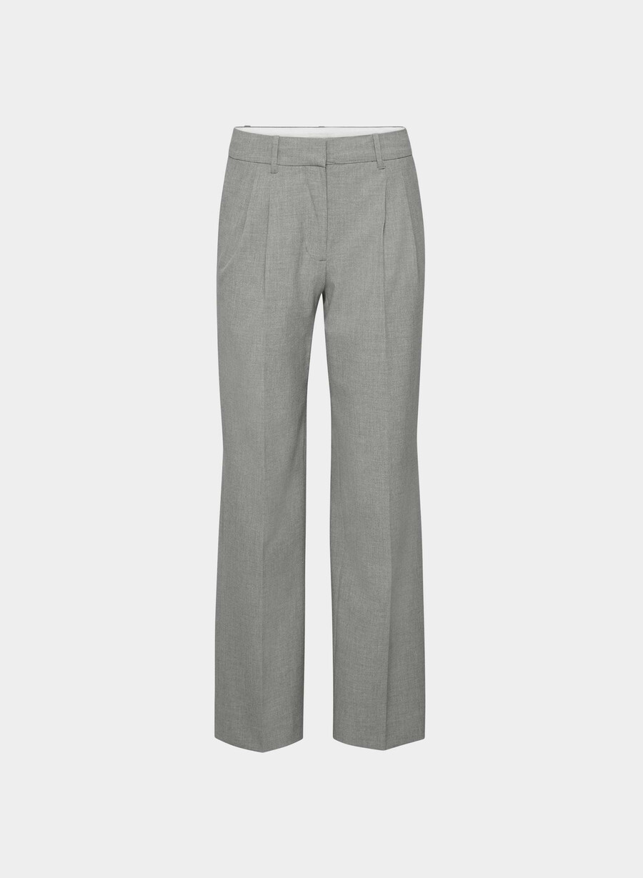 pantalonii the effortless pant cu talie mică - ressential gri închis deschis heather