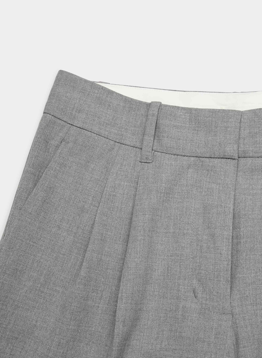 pantalonii the effortless pant cu talie mică - ressential gri închis deschis heather