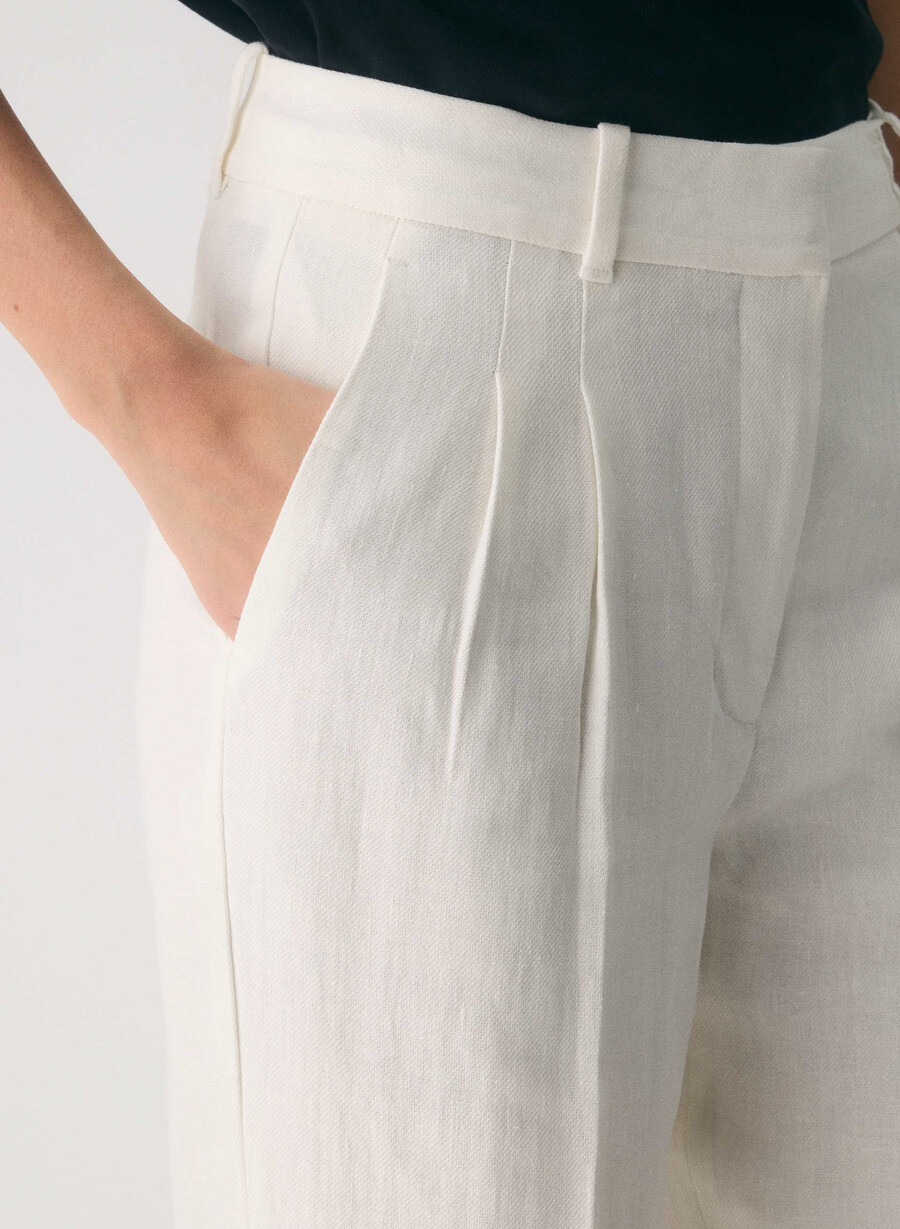 pantalonii fără efort - in culoare mesteacăn deschis