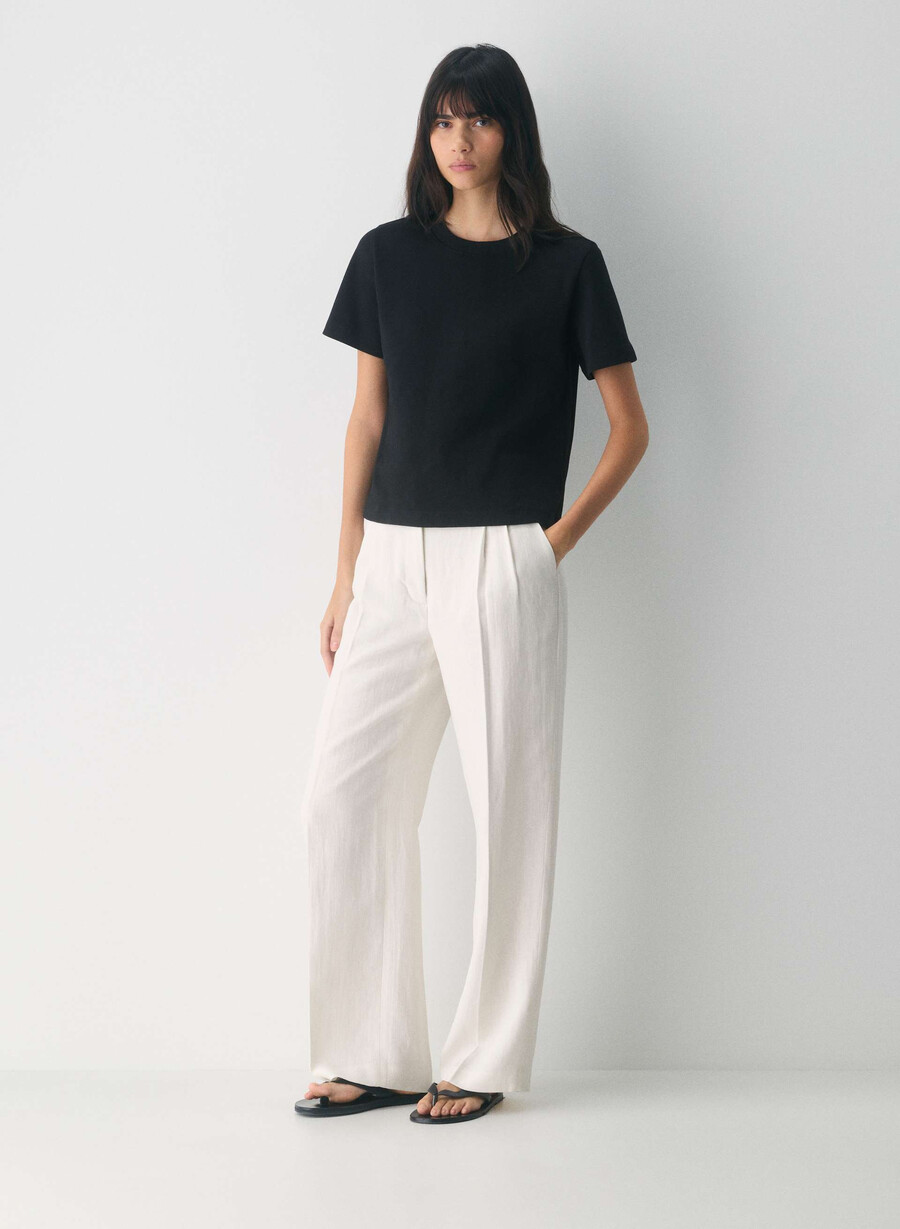 pantalonii fără efort - in culoare mesteacăn deschis
