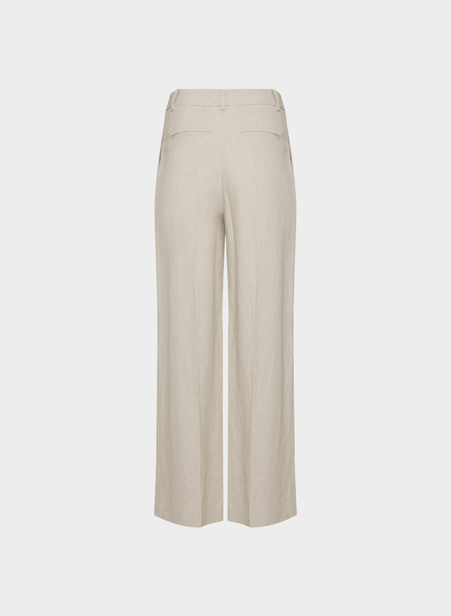 pantalonii the effortless pants - in nevopsit ecru Închis