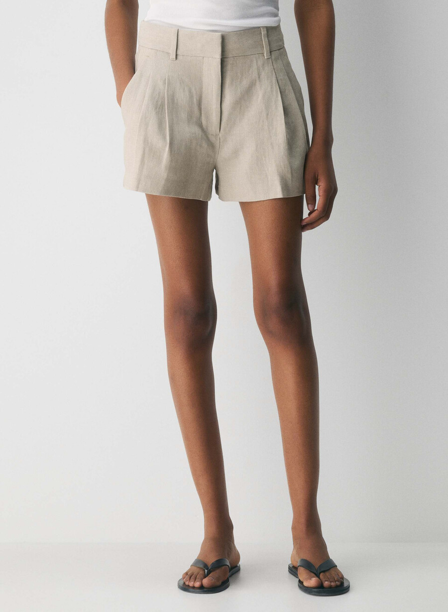 pantaloni scurți the effortless short mini - in nevopsit ecru Închis