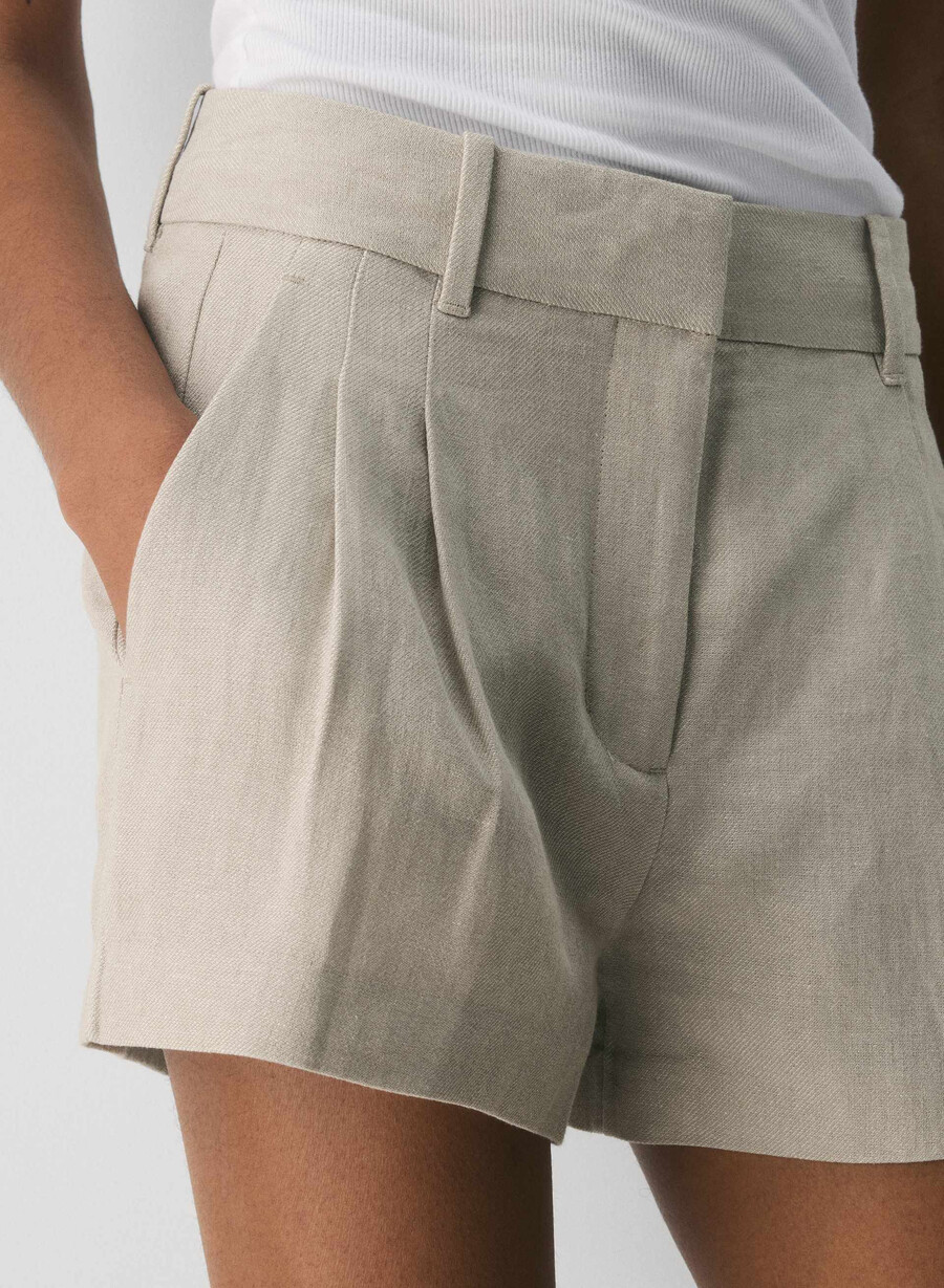 pantaloni scurți the effortless short mini - in nevopsit ecru Închis