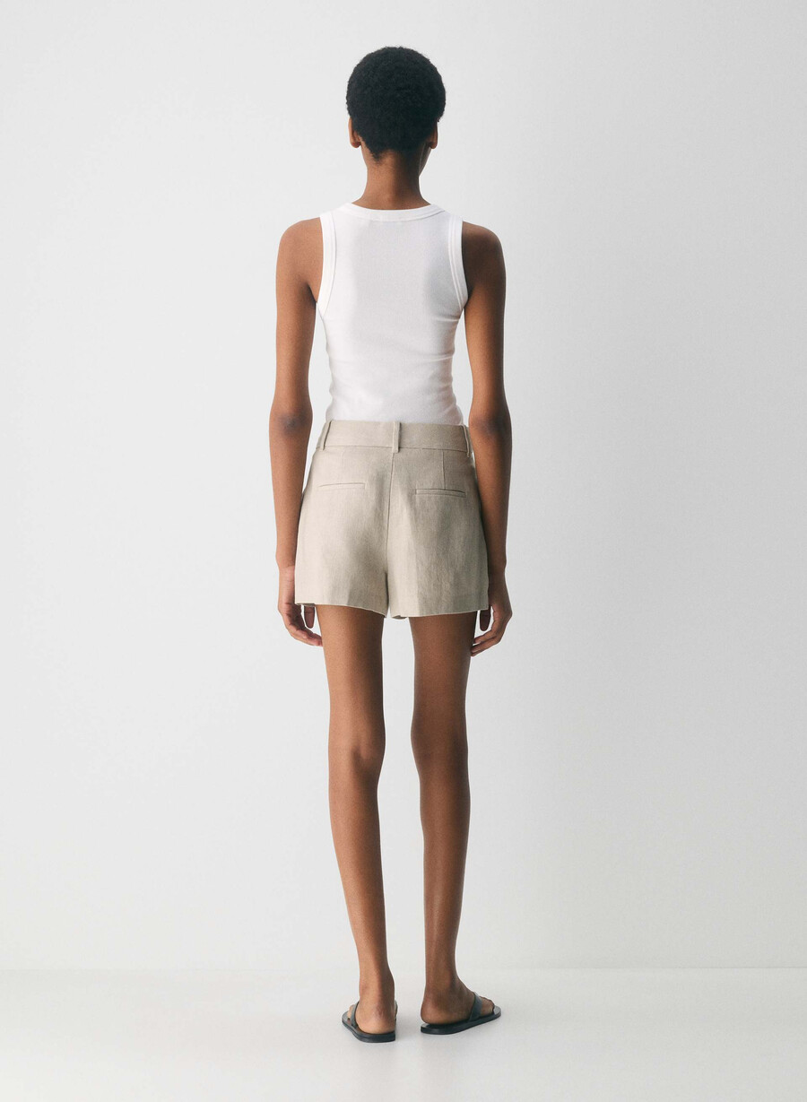 pantaloni scurți the effortless short mini - in nevopsit ecru Închis