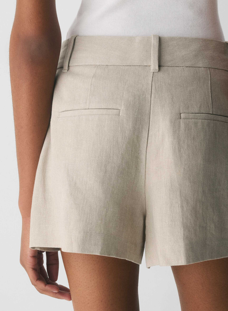 pantaloni scurți the effortless short mini - in nevopsit ecru Închis
