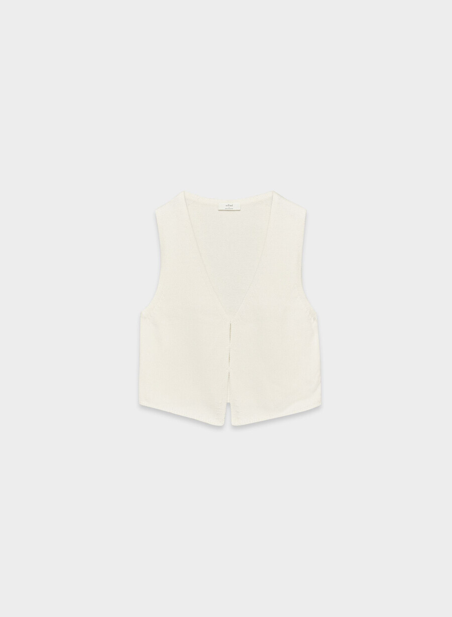 vestă tip pulover bască cotton charm culoare mesteacăn deschis