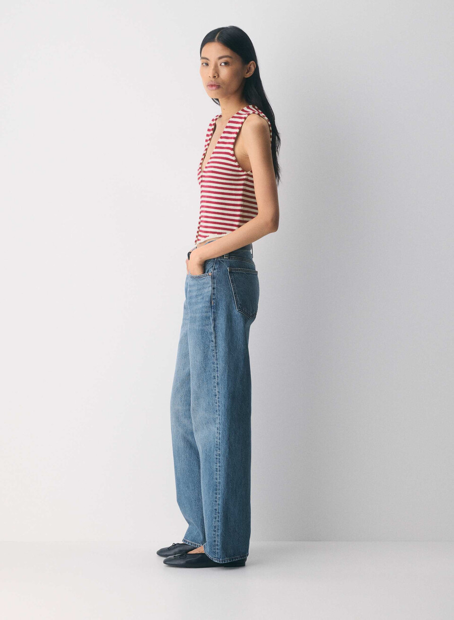 vestă tip pulover bască cotton charm mesteacĂn deschisroȘu succulent