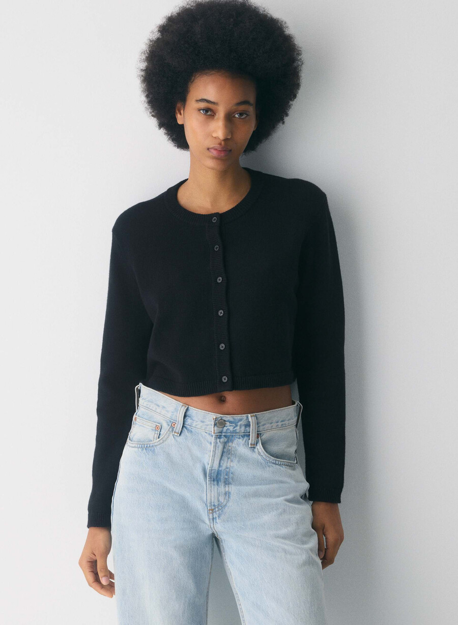 cardigan cotton charm sicily negru