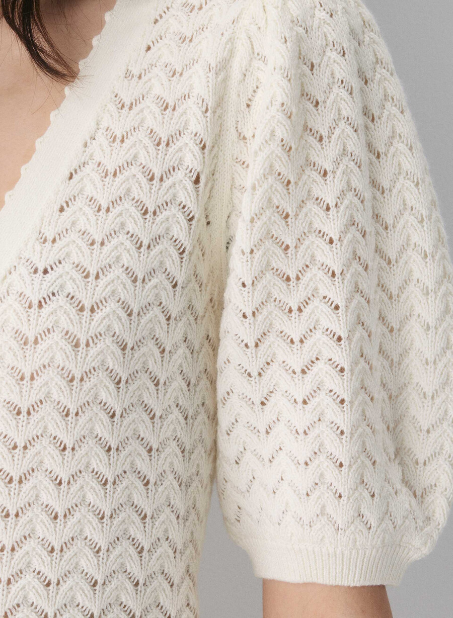 cardigan cotton charm fika culoare mesteacăn deschis