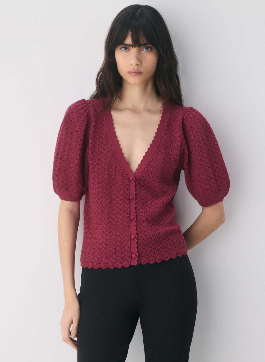 cardigan cotton charm fika juicy rose