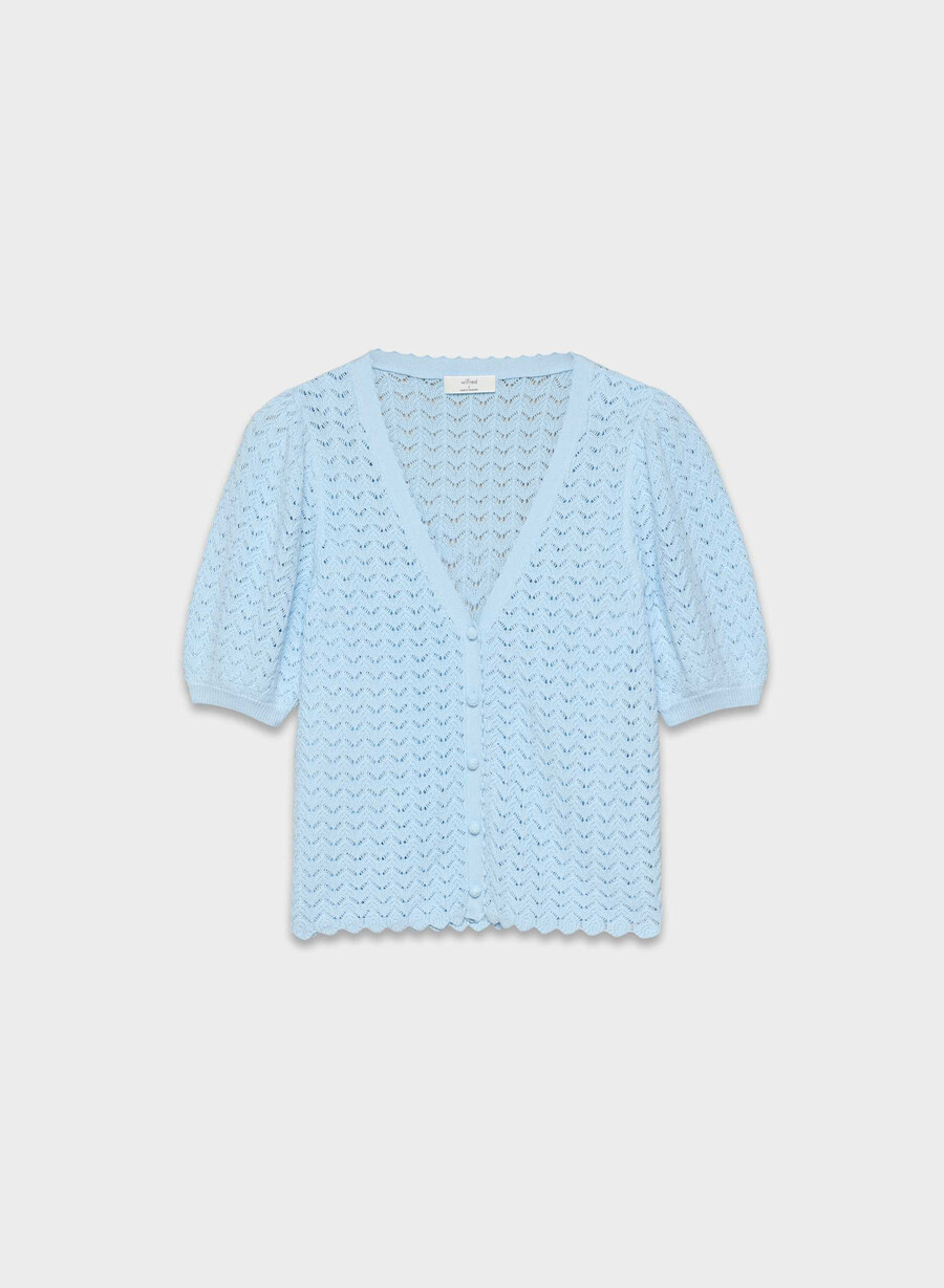 cardigan cotton charm fika villa blue