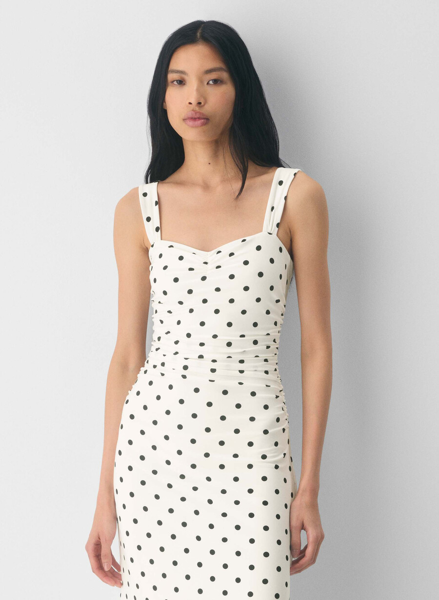 rochie smooth matter cu imprimeu de mesteacăn deschisnegru
