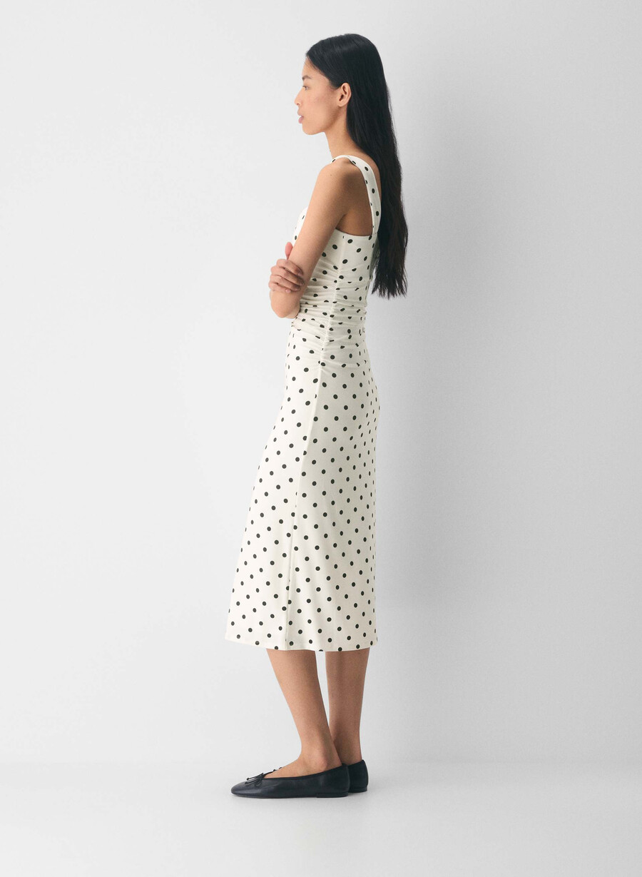 rochie smooth matter cu imprimeu de mesteacăn deschisnegru