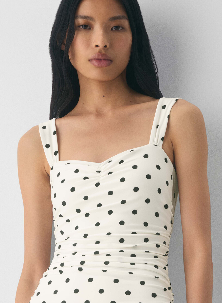 rochie smooth matter cu imprimeu de mesteacăn deschisnegru
