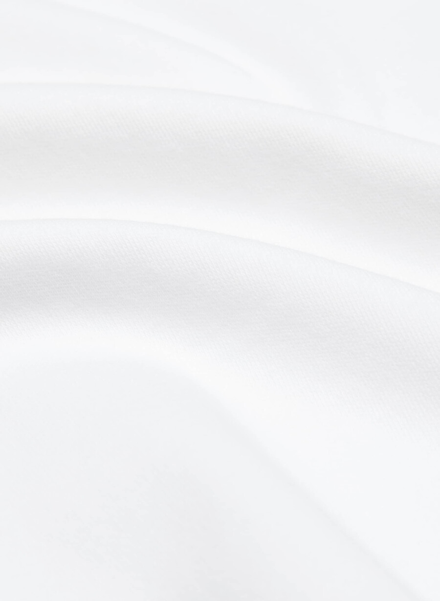 tricou interlock din bumbac model caveat alb
