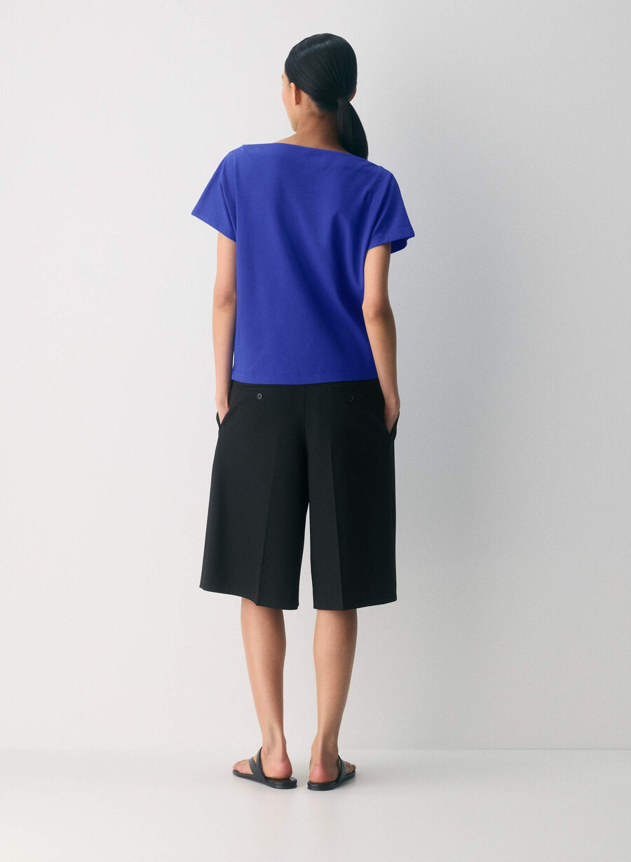 tricou interlock din bumbac caveat ablaze blue