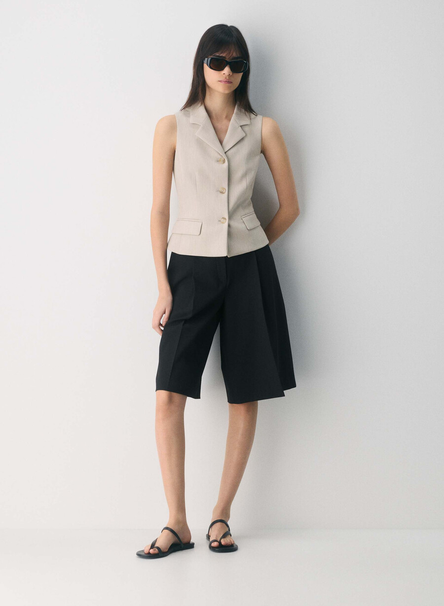 vestă de montaj - ressential heather matte pearl