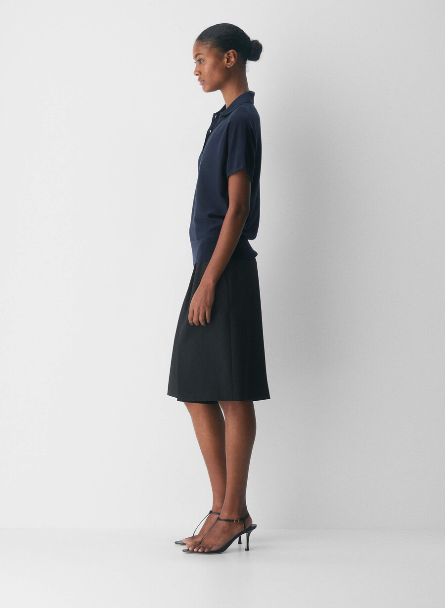 pulover steno polo alb-inunuri