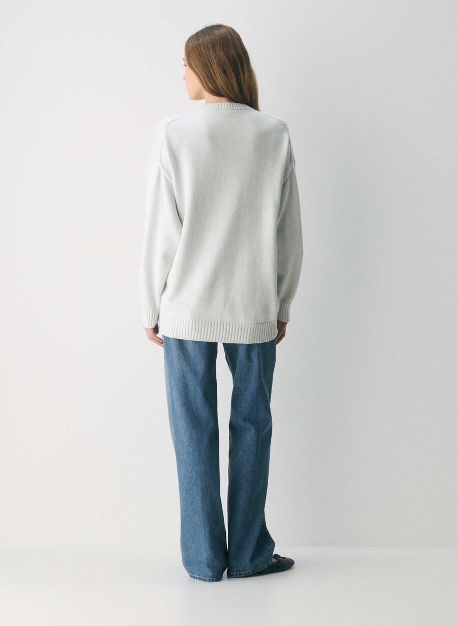 pulover cotton charm peggy icon culoare hthr culoare whitemaro