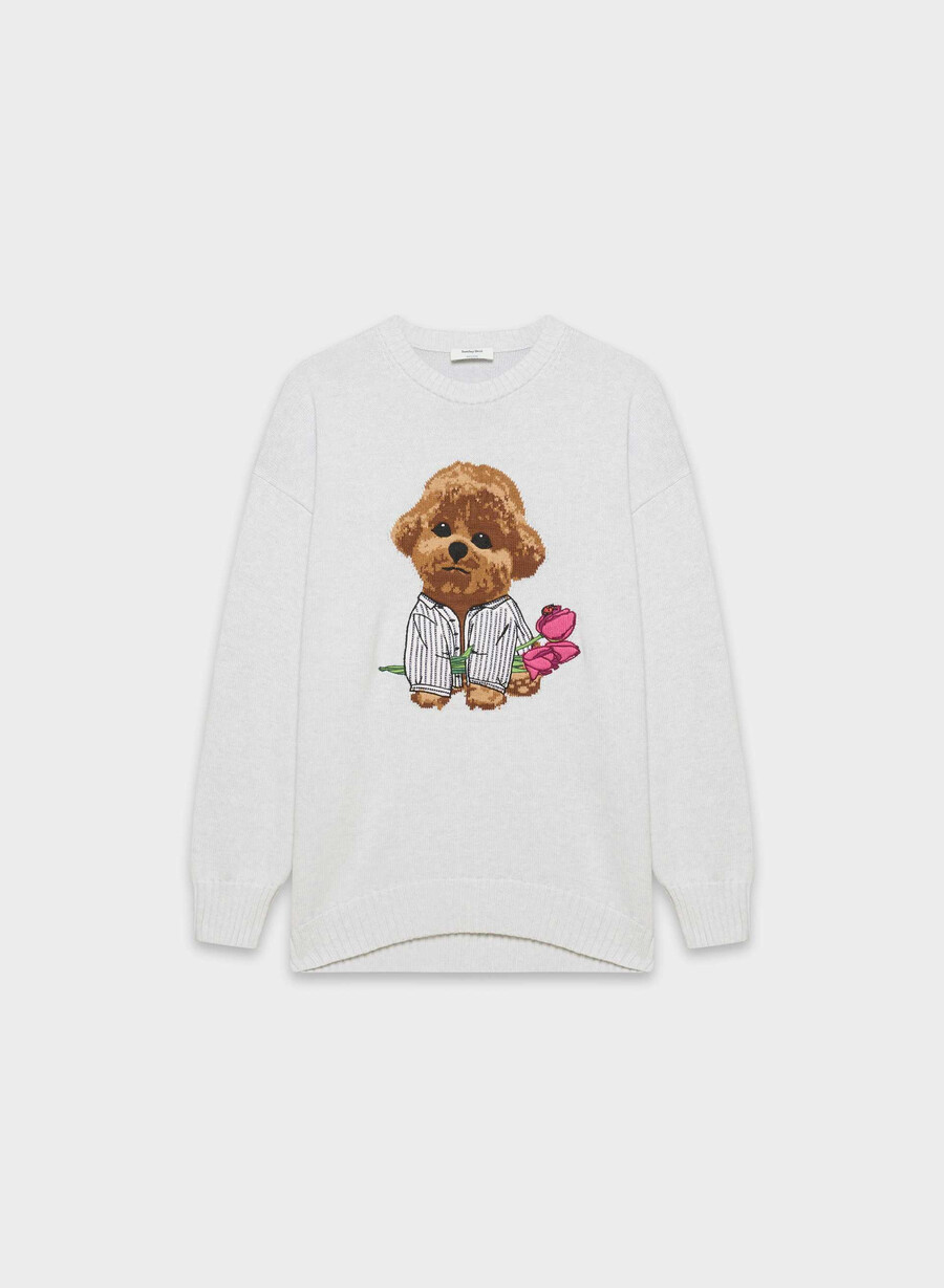 pulover cotton charm peggy icon culoare hthr culoare whitemaro