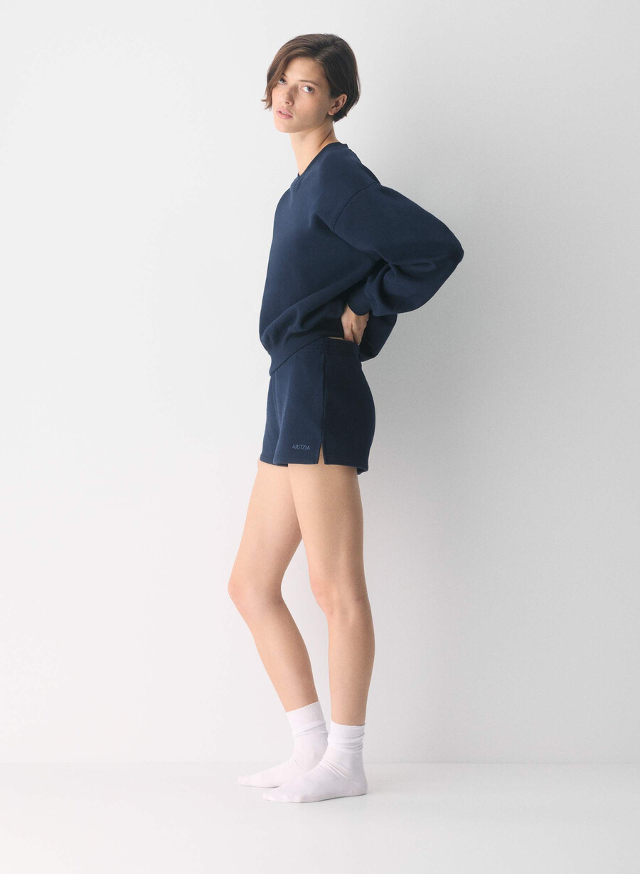 hanorac confortabil din fleece cu guler în v model boyfriend admiral