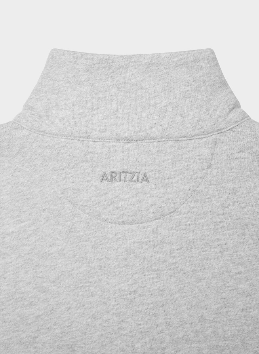 jachetă cozy sweatfleece mega cu fermoar și jumătate culoare heather chrome