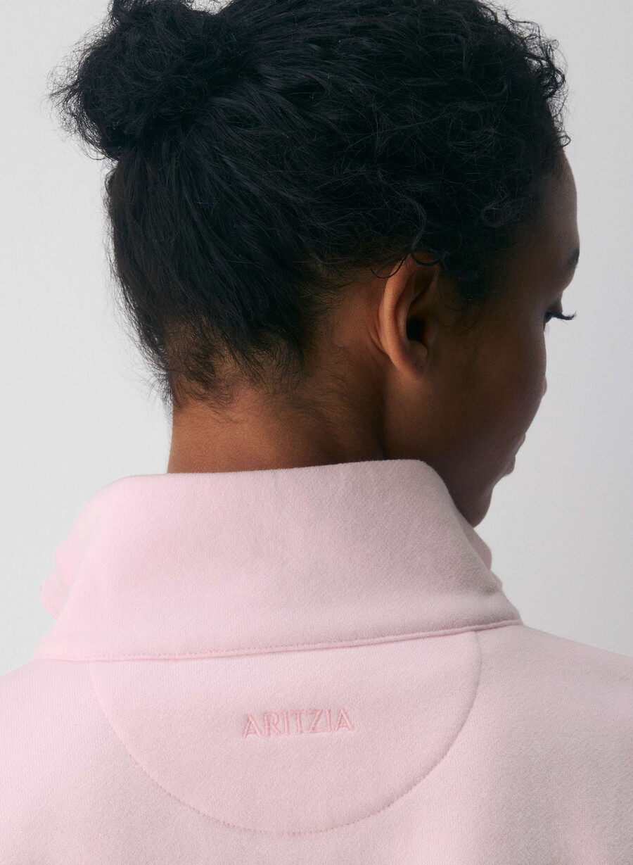 jachetă cozy sweatfleece mega cu fermoar și jumătate culoare heather chrome