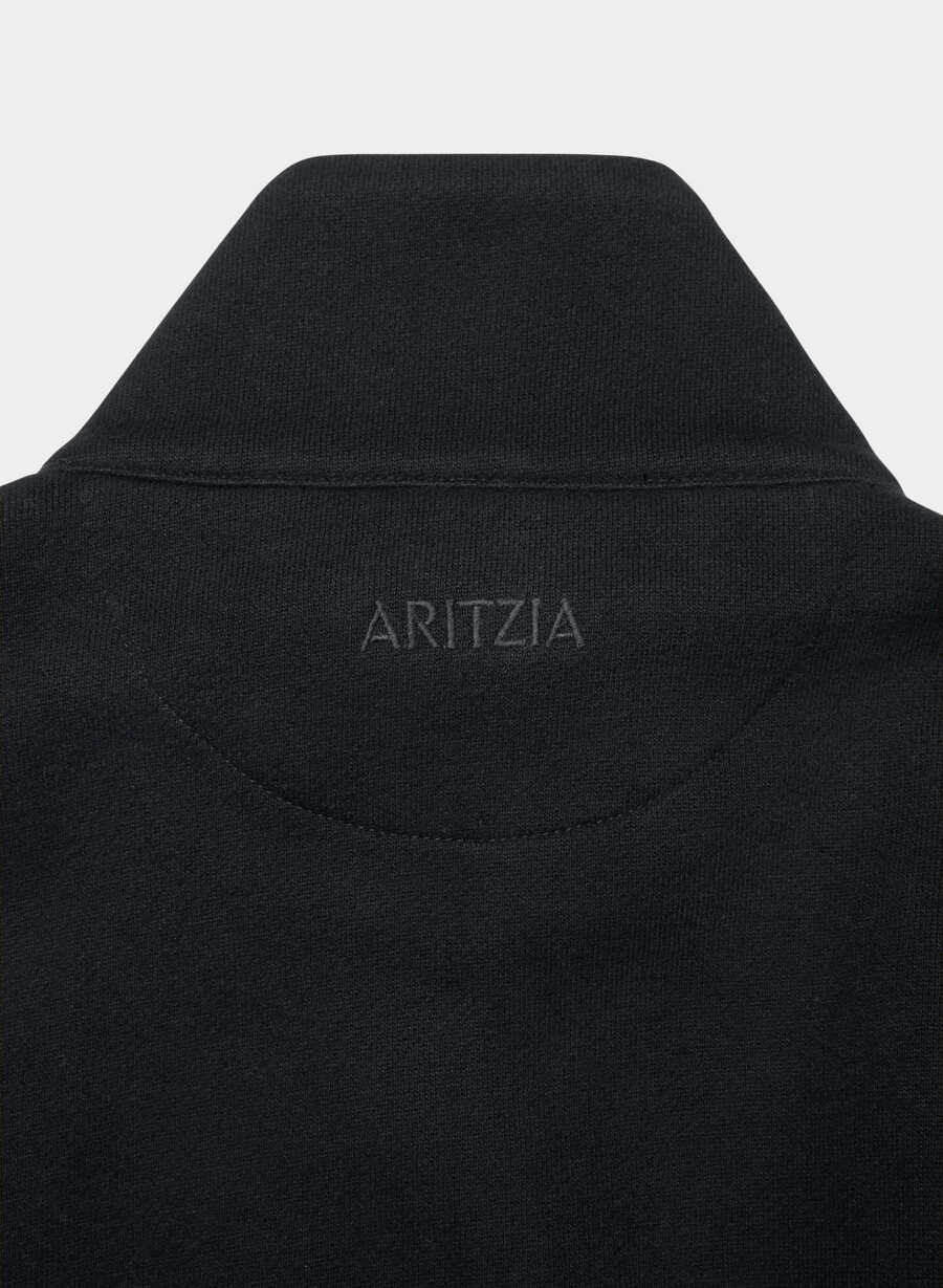hanorac cozy fleece mega cu fermoar negru