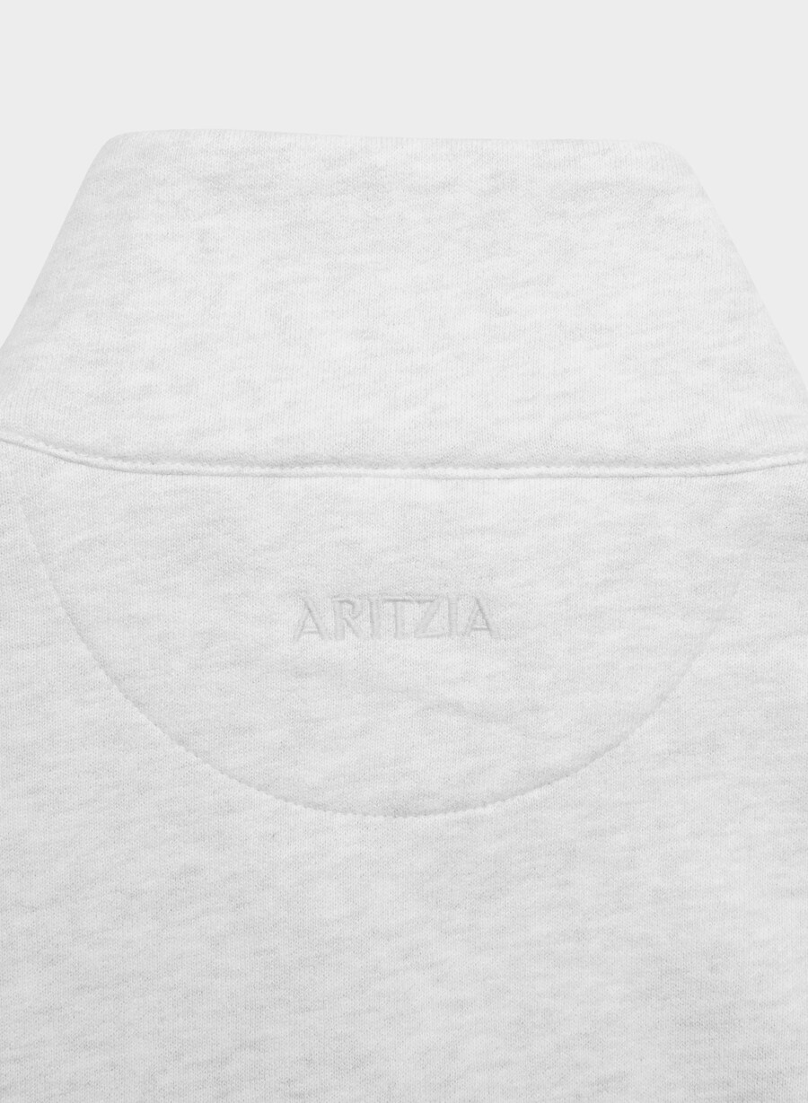 hanorac cozy fleece mega cu fermoar alb-negru