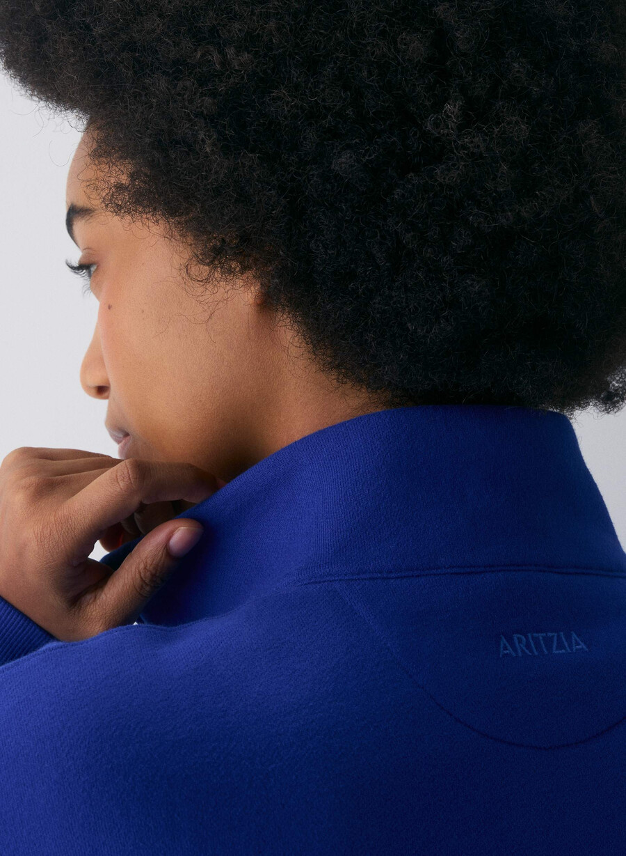 hanorac confortabil din fleece cu fermoar mega ablaze blue