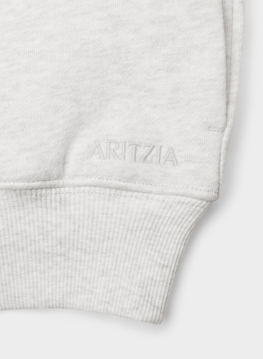 bluză confortabilă din fleece cu guler mega funnel neck alb-negru