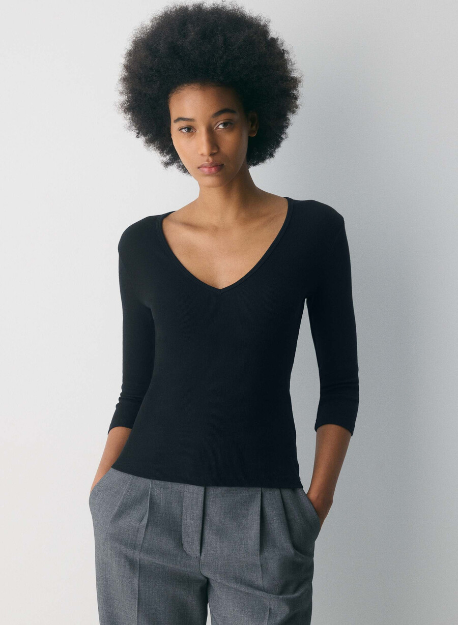 tricou homestretch rib compilation alb-negre