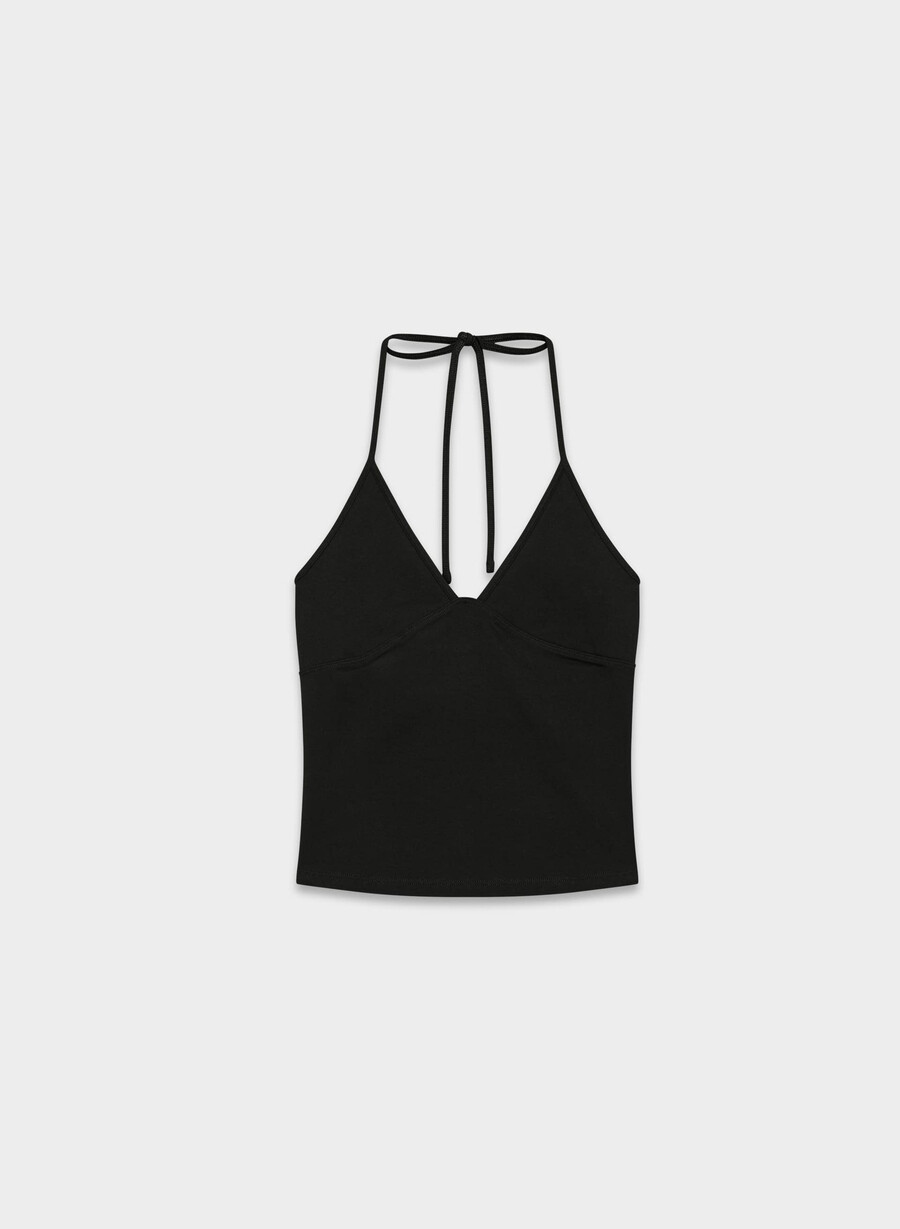 top homestretch smooth slowjam halter negru