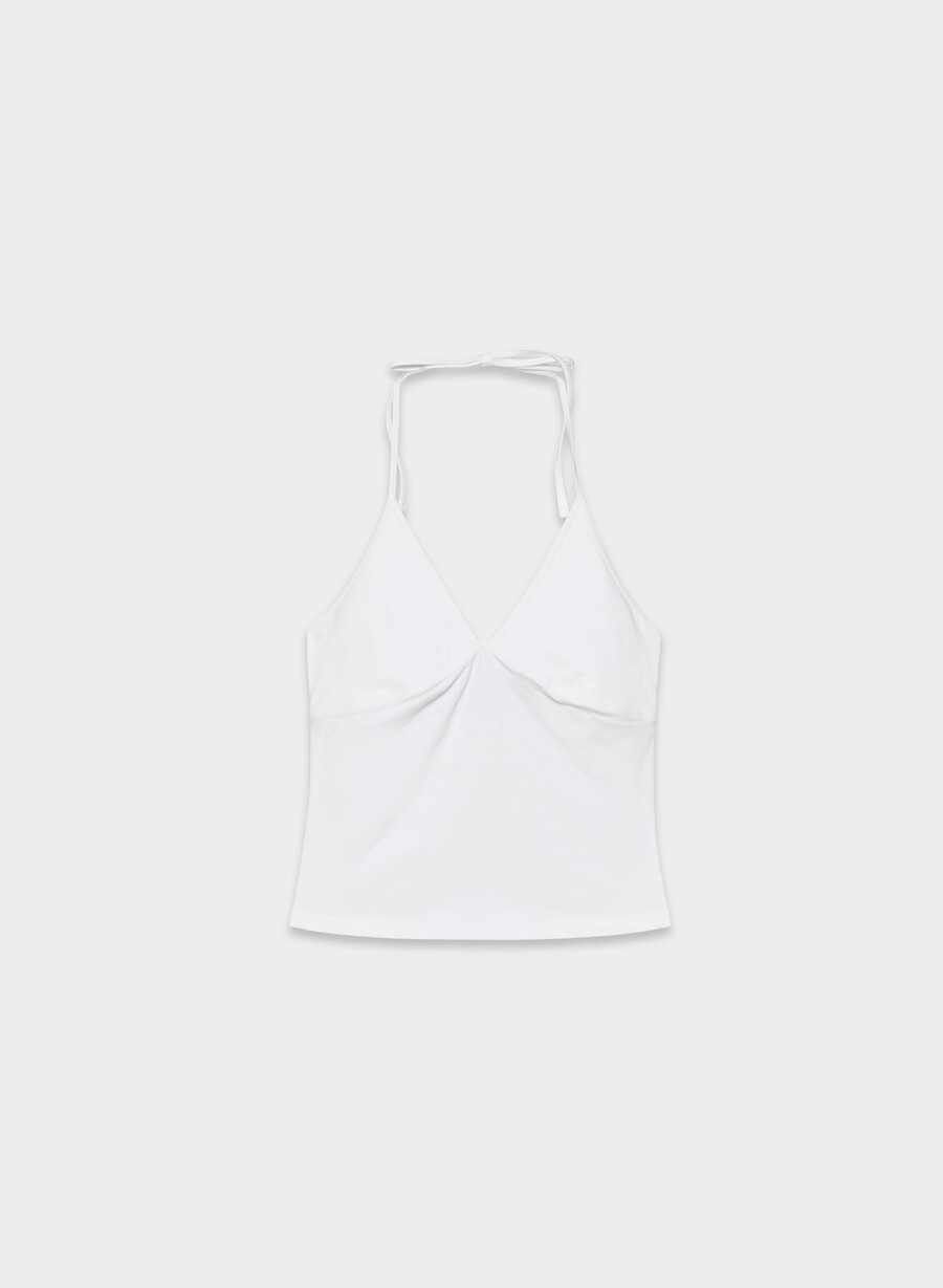 top homestretch smooth slowjam halter alb