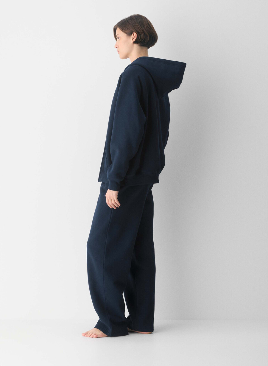 hanorac confortabil cu fermoar mega raglan din fleece admiral