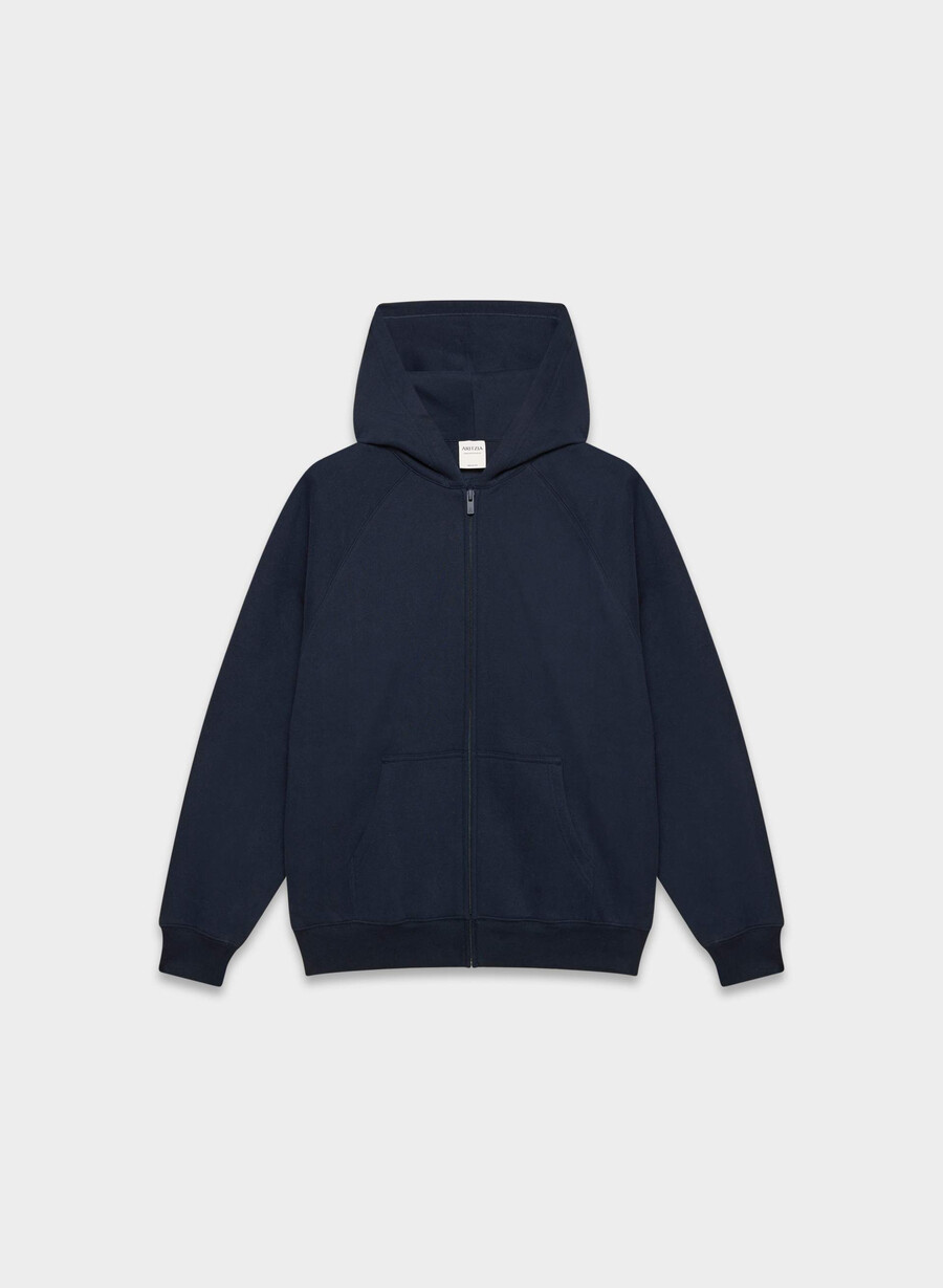 hanorac confortabil cu fermoar mega raglan din fleece admiral