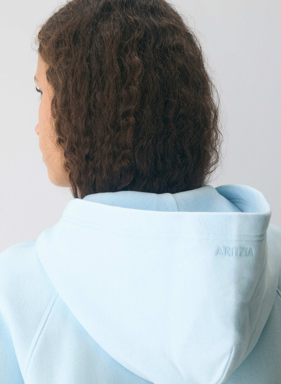 hanorac confortabil din fleece mega raglan cu fermoar villa blue