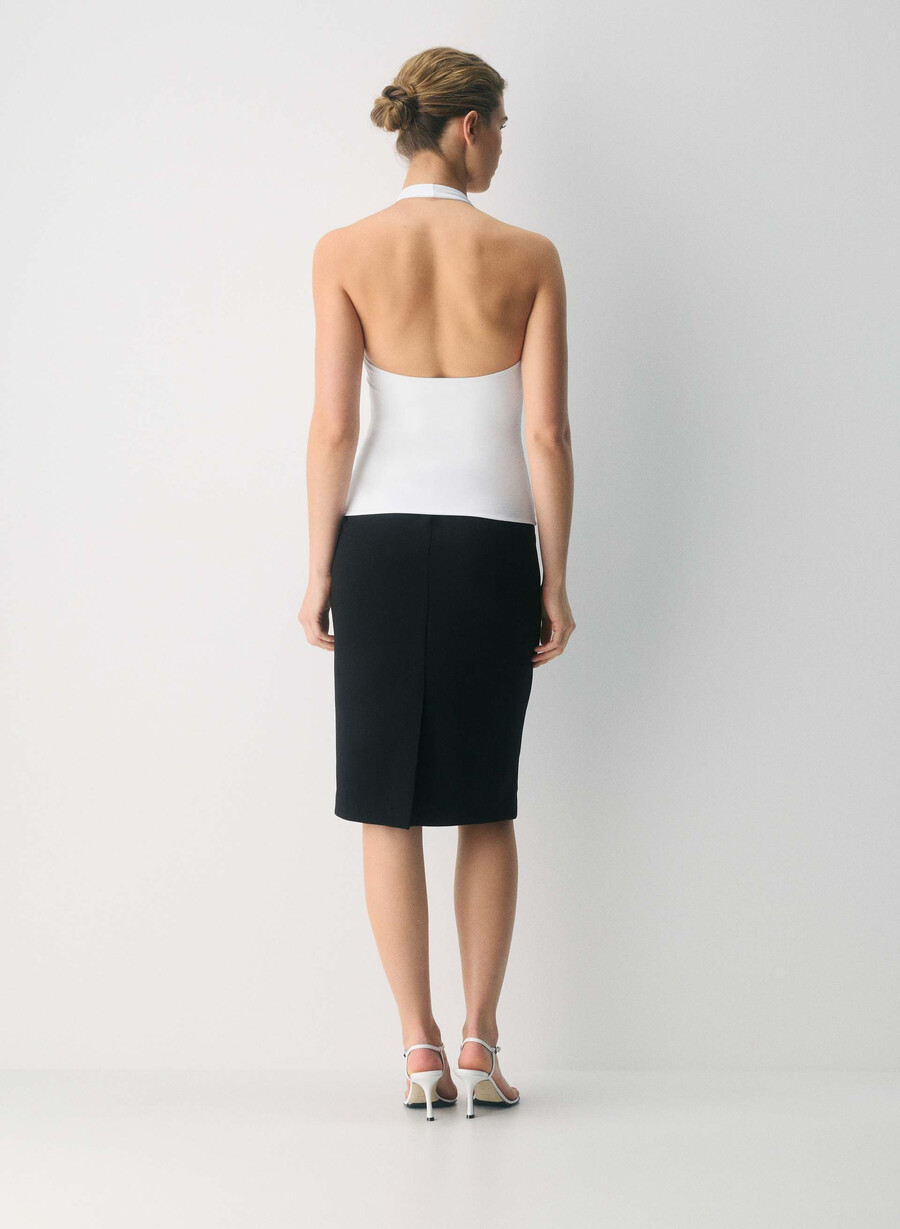 top original contour transfix cu imprimeu halter alb strălucitor