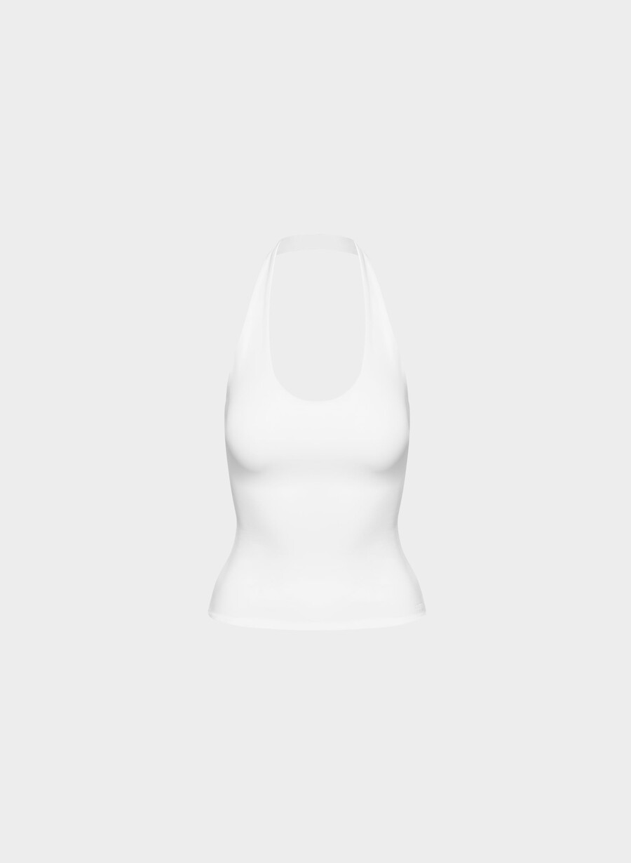 top original contour transfix cu imprimeu halter alb strălucitor