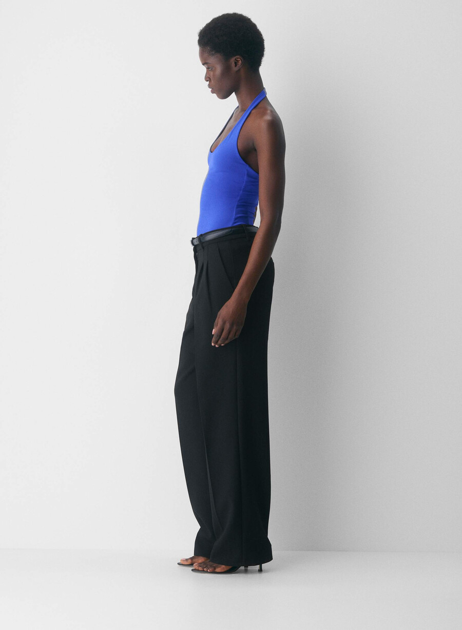 top cu imprimeu halter original contour transfix ablaze blue
