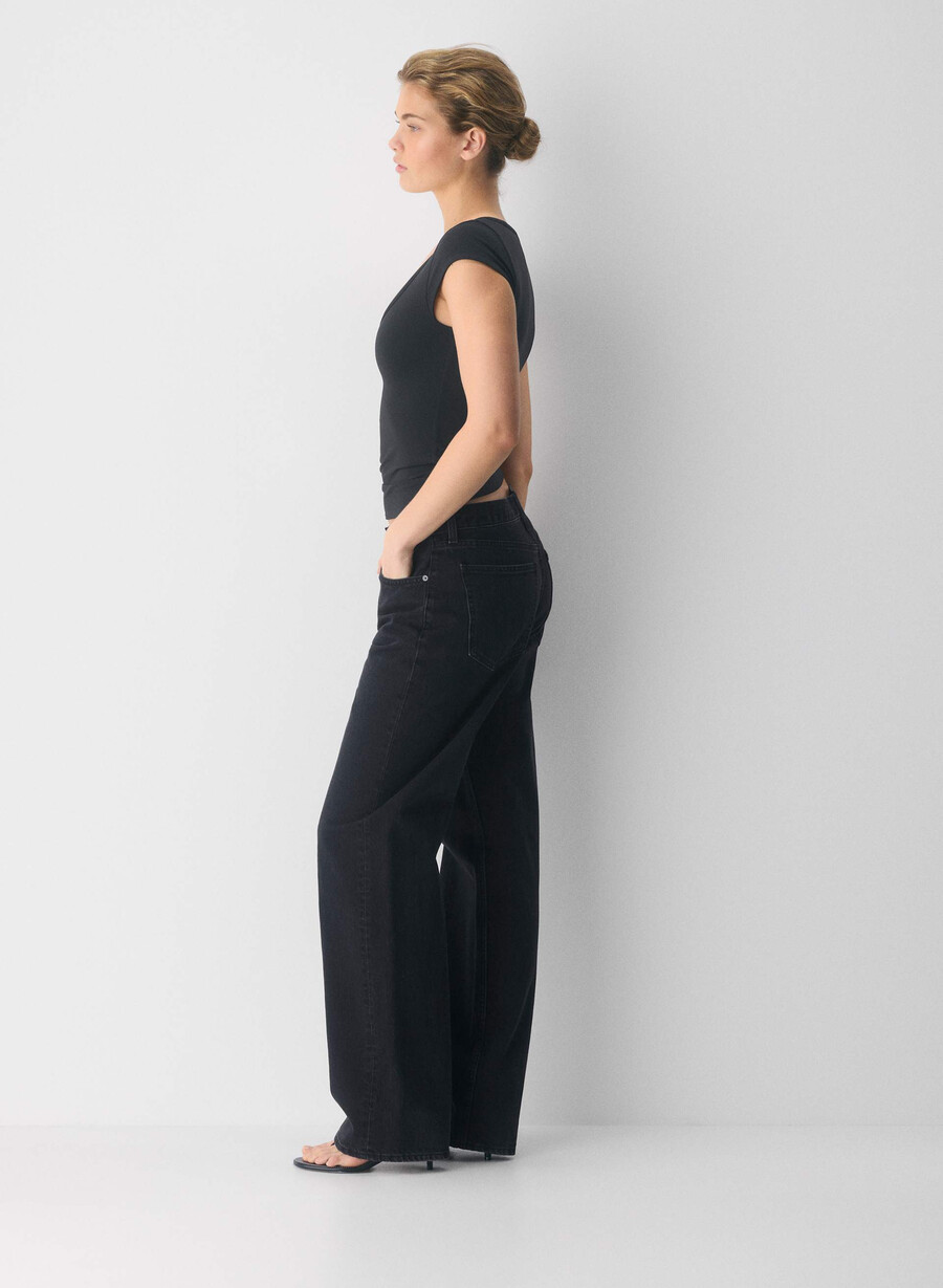 tricou original contour emanate negru