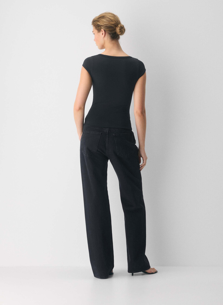 tricou original contour emanate negru