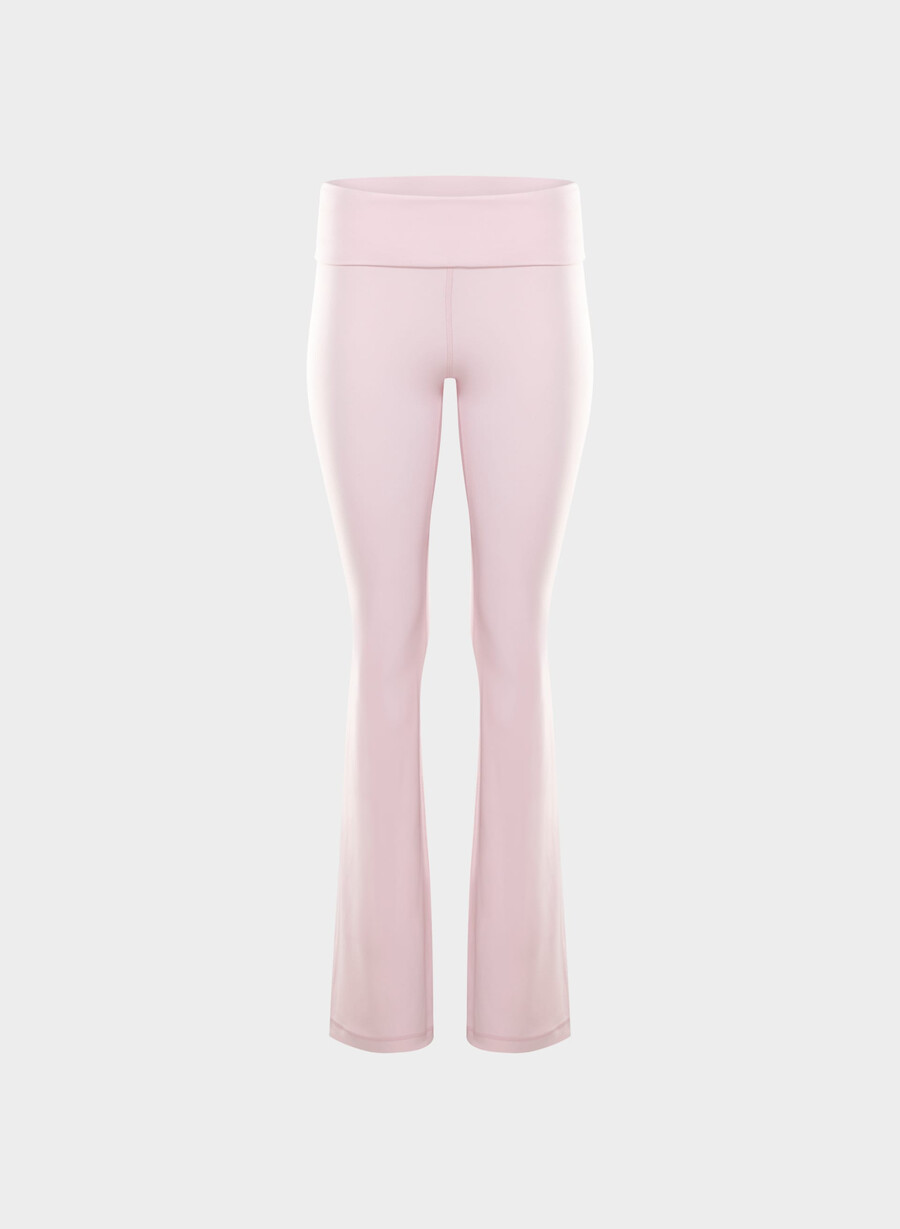 colanți butter pliați evazați 32 villa pink