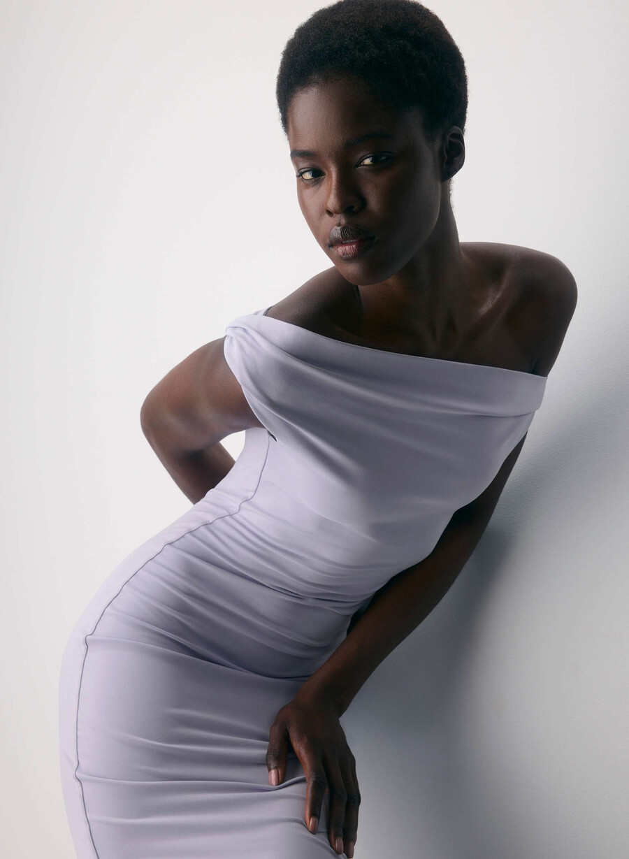 rochie maxi original contour ravish wildflore lilac
