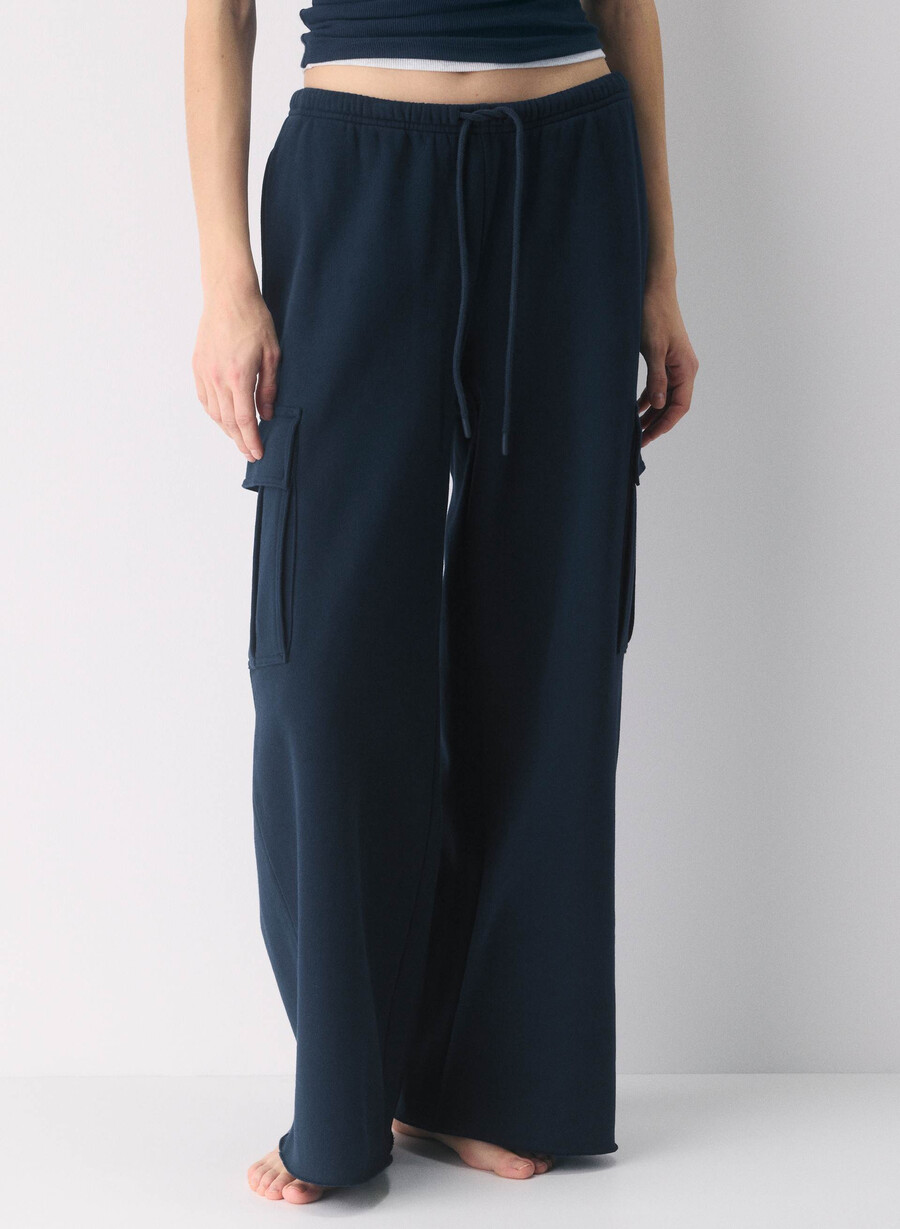 pantaloni de trening confortabili din fleece mega cargo flutter admiral