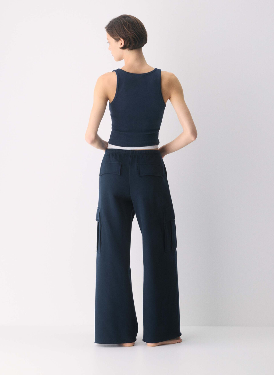 pantaloni de trening confortabili din fleece mega cargo flutter admiral