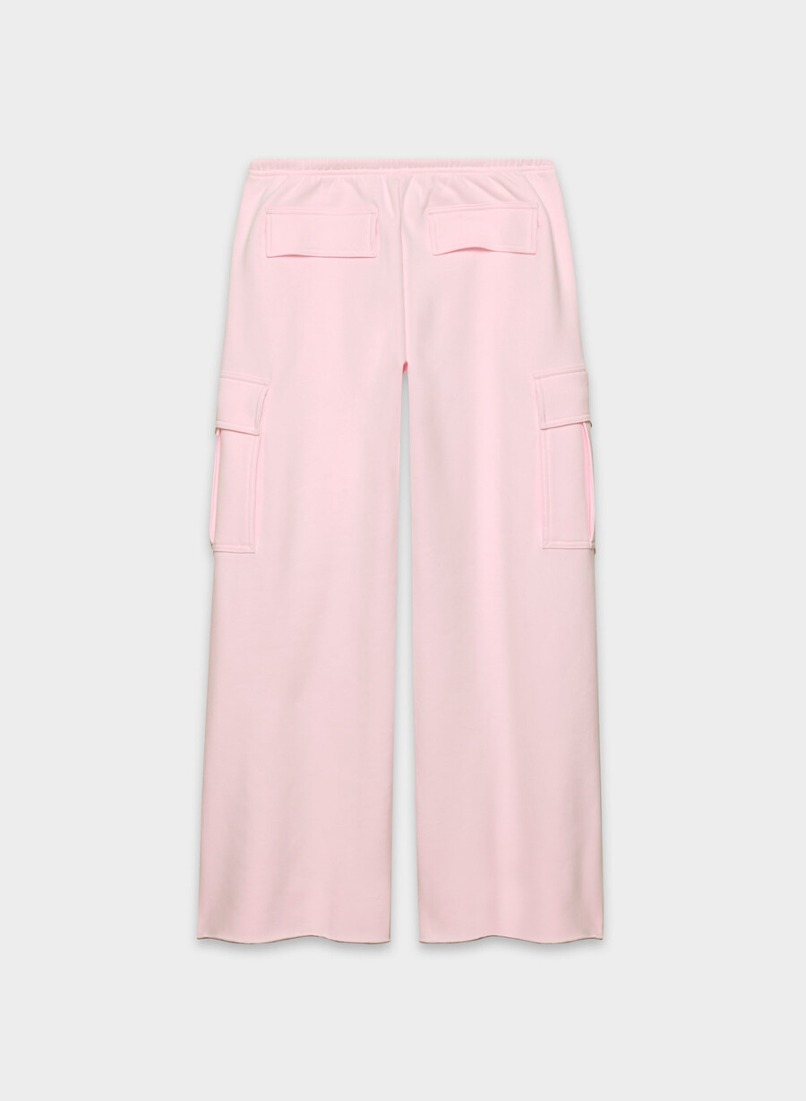 pantaloni de trening cozy sweatfleece mega cargo flutter roz villa